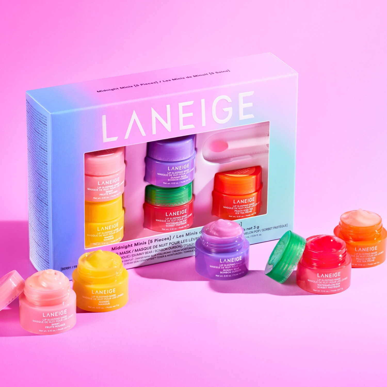 MIDNIGHT MINIS BY LANEIGE (SET DE MASCARILLAS PARA LABIOS)